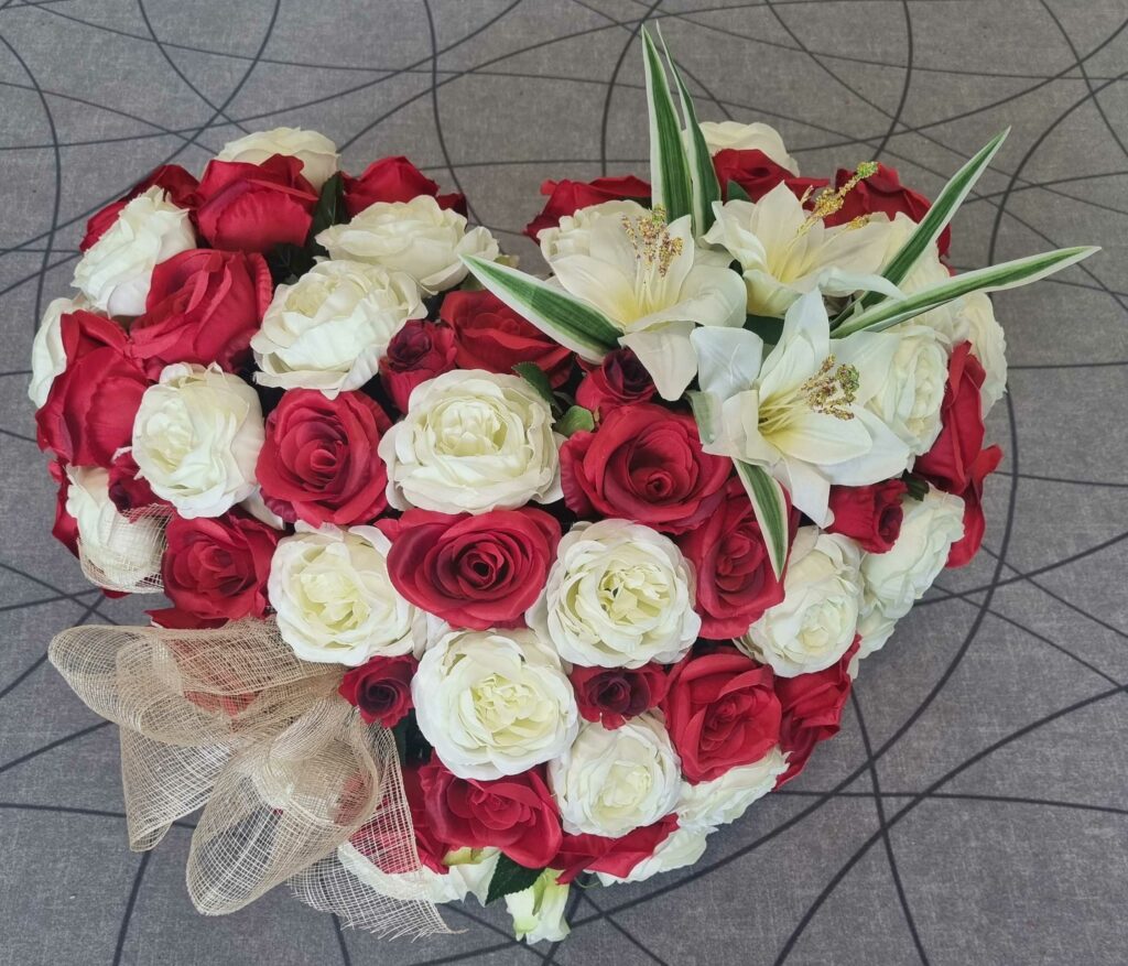 Cœur rouge et blanc - Perbost