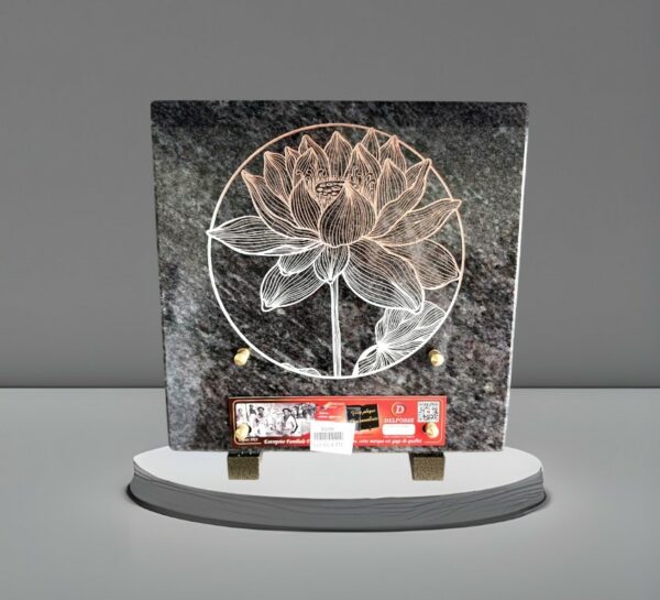 Plaque Fleur de Lotus en Granit