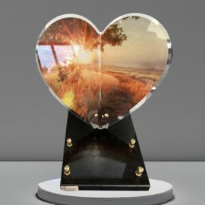 Plaque Coeur avec Paysage en Altu