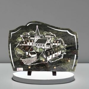 Plaque avec Village en Granit