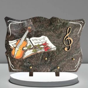 Plaque avec Violon en Granit