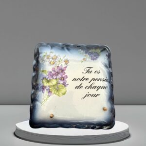 Plaque avec Texte en Céramique
