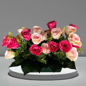 Jardinière avec Fleurs Roses