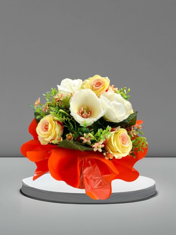 Fleurs Jaunes et Blanches en Bouquet Bulle
