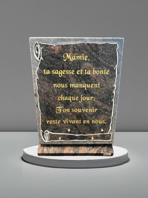 Plaque "Mamie" en Granit