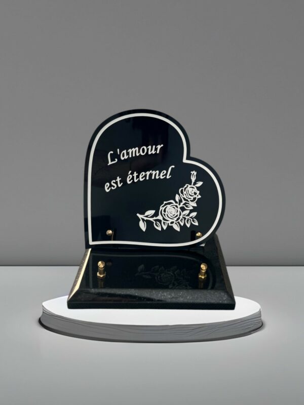 Plaque "L'amour est Éternel" Noire en Altu